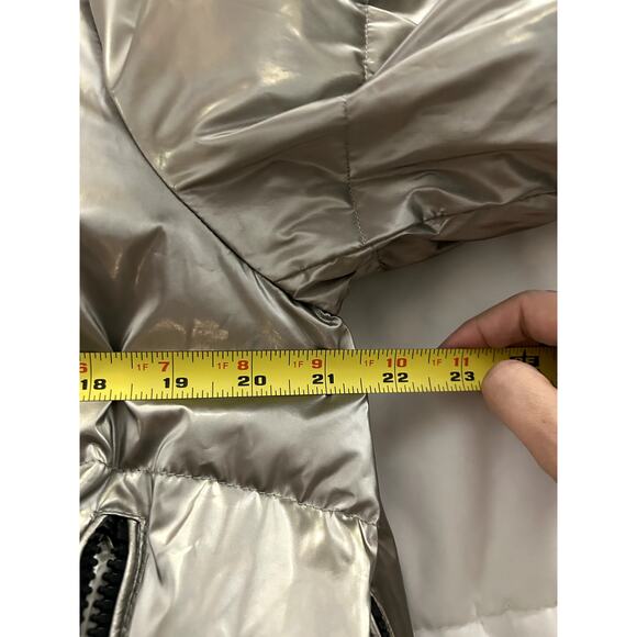 Moncler Men’s Puffer Metallic Silver Winter Jacket Size Small - Picture 7 of 14